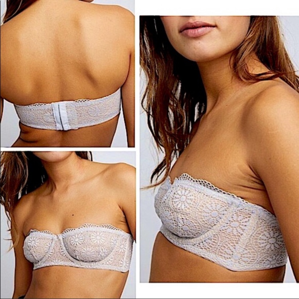 FREE PEOPLE STARLA UNDERWIRE BRA SKIES SIZE 32D - Picture 2 of 8